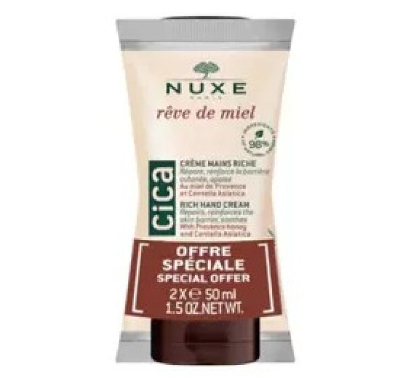 Nuxe Rêve de Miel Crema de Manos Cica 2x50 ml