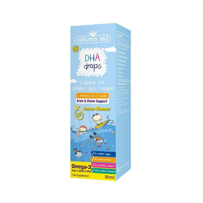 Natures Aid DHA Drops Omega 3 para Ni os 50ml