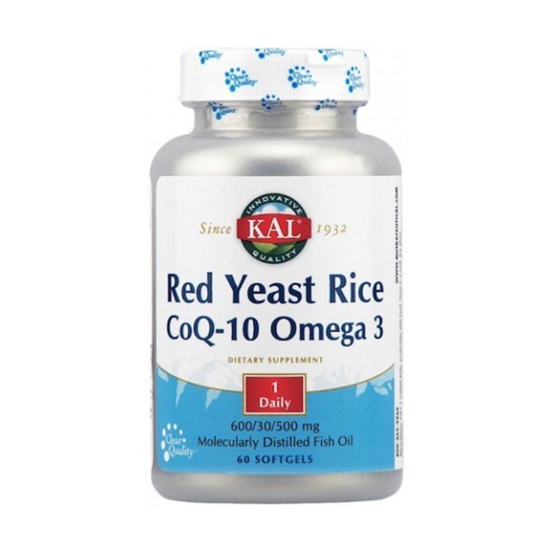 Solaray Red Yeast Rice CoQ10 Omega-3 60 cápsulas - Solaray ReD Yeast Rice Coq10 Omega 3 60 Capsulas